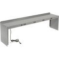 Global Equipment Steel Power Riser, 72"W x 15"D, Gray 254754B